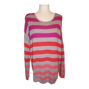 St. John's Bay Multicolor Striped Crew Neck Sweater